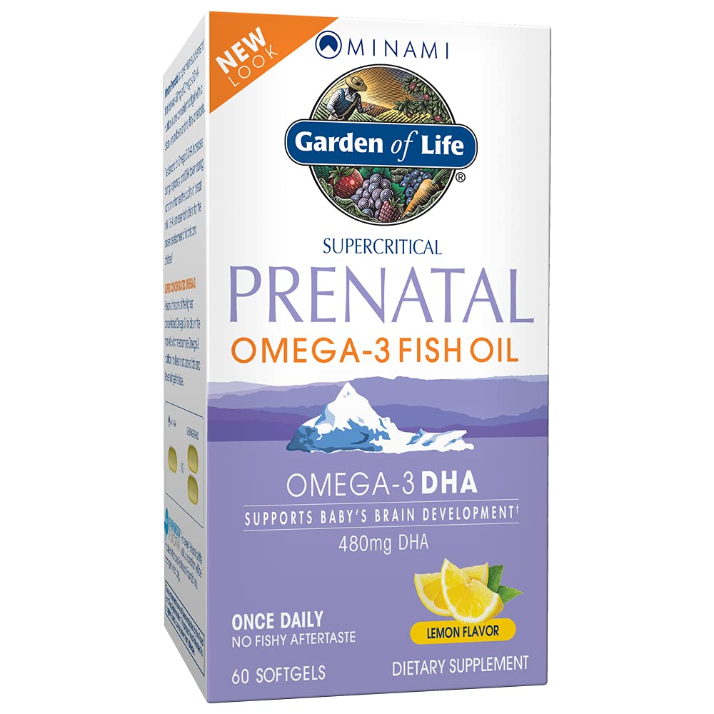 Have of Life Prenatal DHA Omega 3 Fish Oil Supplement - Minami Natural Prenatal, Lemon, 60 Softgels
