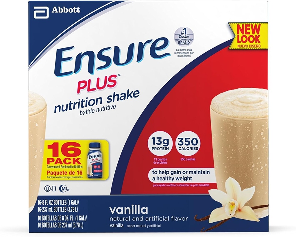 Sikre Plus Nutrition Shake, Vanilla, 8 ounces, 16 tæller