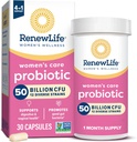 Renew Life Women 's Probiotic Capsules, 50 Millioner CFU Garanteret, Understøtter pH-balance, Vaginal, Urinary, fordøjelses- og immunsundhed (2), L. Rhamnosus GG, Dairy, Soy og Gluten- Free, 30 Greve