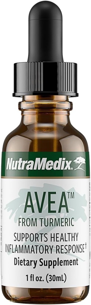 Nutramedicinsk Avea gurkemeje - flydende gurkemeje supplement til Stress, Mood Support & Fremme af en sund inflation - Daglige stress Relief Drops (1oz / 30ml)
