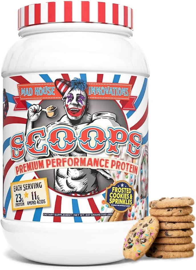Frosted Cookies & Sprinkler Flavored Isolate, Koncentrat & Hydrolyzed Whey Protein Powder - lav i sukker, kulhydrater & fedt 2LB Tub, 23G Protein Best for Lean Muscle 26 Serveringer