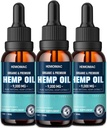 Hamp Oil (3-Pack) høj potens - Maksimal styrke naturlige Hamp Drops Økologisk tinktur med Vegan, non-GMO 0701