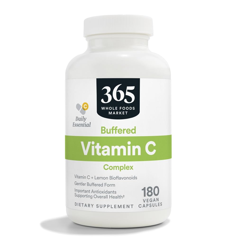 365 af Whole Foods Market, Buffered Vit C w / Bioflavonoider 500 MG, 180 CT
