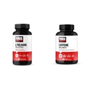 Kraftfaktor L- Theanin 200mg og koffein 200mg Supplement Bundle for stress Relief, energi, fokus og ydeevne, 60 kapsler og 100 tabletter