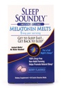 Søvnighed Melatonin smelter 5 mg berry flavor, nat sovestøtte til voksne, hurtig fungerende søvnformel, 60 greve, hvid