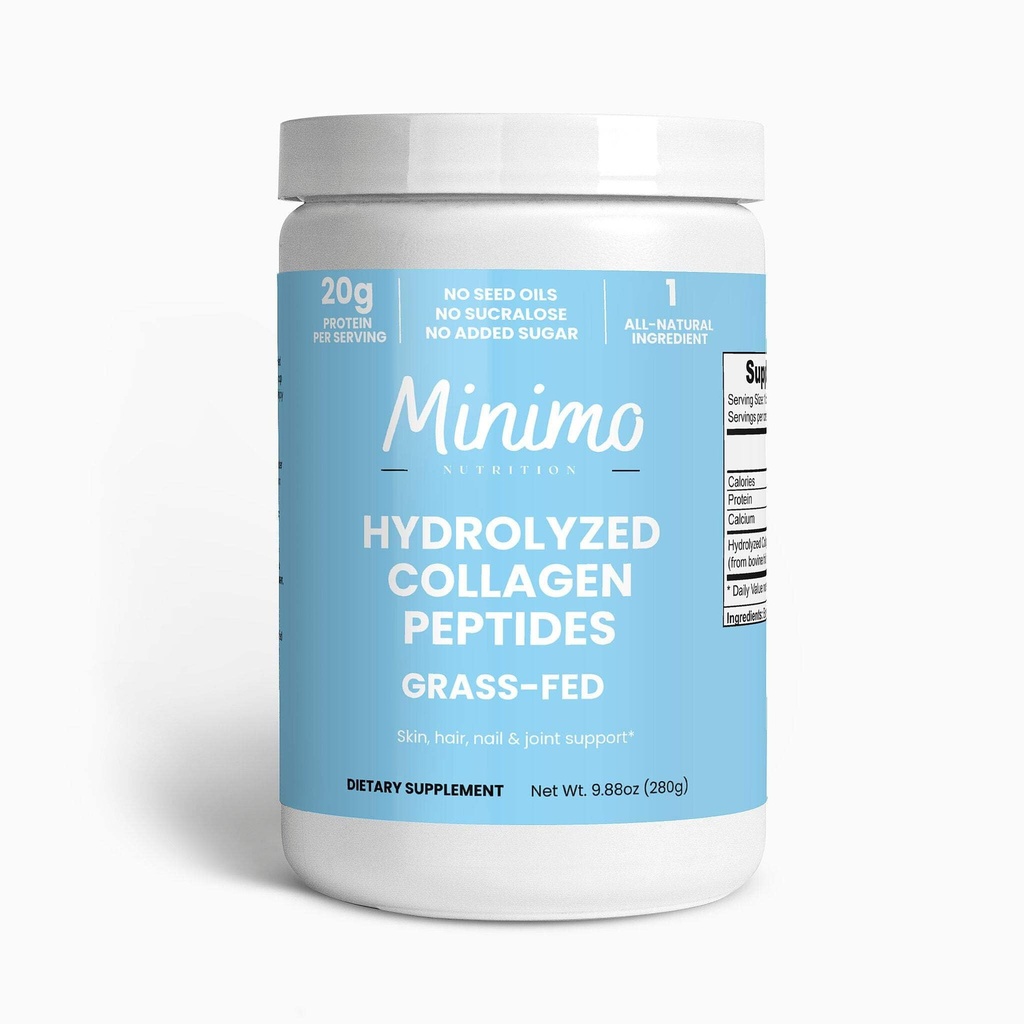 Grass- Fed Hydrolyzed Collagen Peptider, fremmer hår, søm, hud, ben og fælles sundhed, Unflavored, 9.9 oz