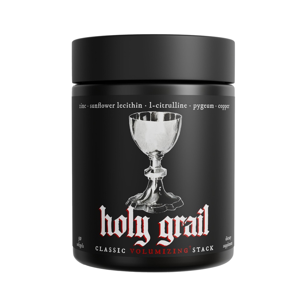 Holy Gral - Classic Semen Volume Booster Stack 124; Softgel = Højere Bio- Tilgængelighed • 124; Herrebelastning & Fertilitet Enhancer • 124; Sunflower Lecithin, Pygeum, L- Citrullin, & Zink til Testosteron • 124; En måned