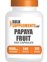 BulkSupplements.com Papaya Fruit Extract Kapsler - fra Carica Papaya, Urte Supplement - Gluten Free, 1000mg, 2 Kapsler pr Servering, 240 Greve (pakke med 1)