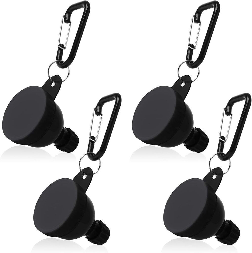 4 stk Protein Powder Container, Portable Protein Powder Travel Container, Protein Powder tragt, Vand flaske tragte til pulver blandinger, Pre Workout / Gym supplement tragt nøglering (4 * 50 ML)