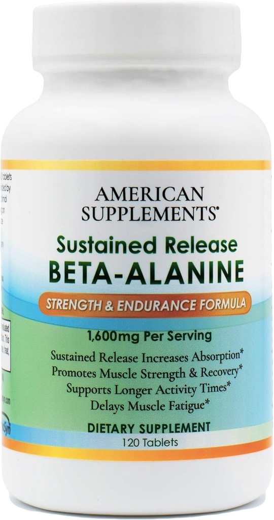 Vedvarende frigivelse Beta- alanine- Strength & Endurance Formula - 1. 600 mg 120 tabletter