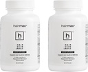 Hårmax for hår, hud og negle Kosttilskud - Hårtab og hårvækst Behandling for kvinder og mænd. Indeholder 2500mcg biotin, DHT Blocker, MSM & antioxidanter, pakke med 2 flasker