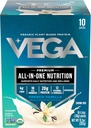 Vega Organic All- in- One Vegan Protein Powder, Fransk Vanilla -Superfood Ingredienser, Vitaminer for Immunitet Support, Keto Friendly, Pea Protein for Women & Men, 13.5 oz (Packaging May Vary)