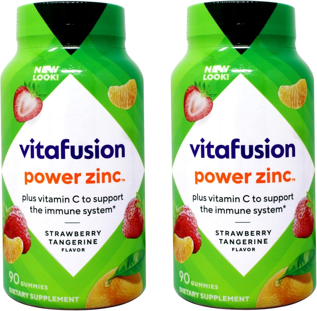Viafusion Power Zink Gummy Vitamin 2 flaske (180 ct Totally.)