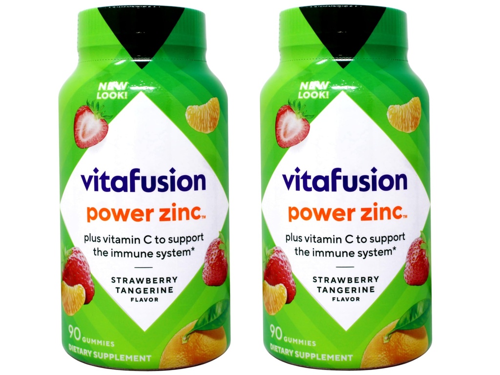 Viafusion Power Zink Gummy Vitamin 2 flaske (180 ct Totally.)