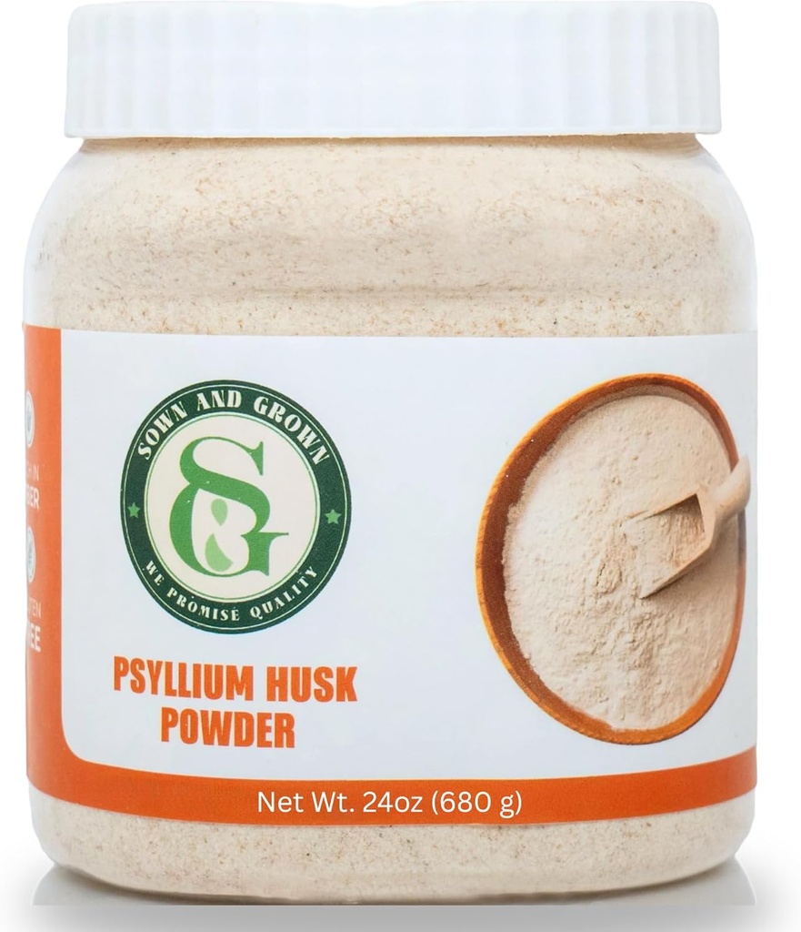 Psyllium Husk Powder 1.5lb | Easy Mixing Dietary Fiber | Cleanse Your Digestive System | Finely Ground Powder | Ideal for Gluten Free Baking | Non-GMO