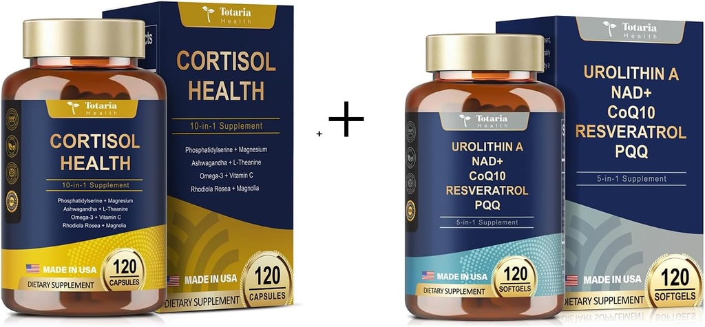 Totaria Cortisol Supplement + Urolithin A Supplement