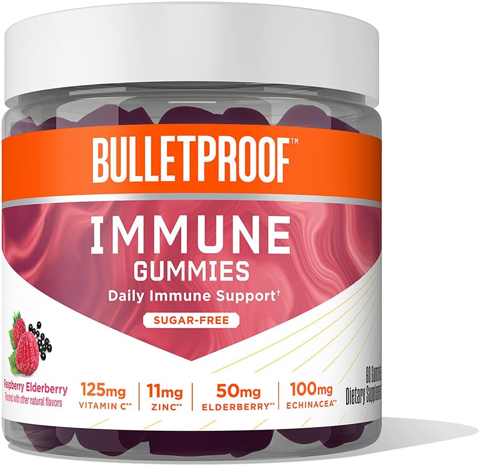 Skudsikker sukker- Gratis hindbær Elderberry immungummies, 60 greve, Keto supplement til immunforsvar