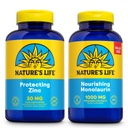 Naturens liv nærende Monolaurin 1000mg 250ct og beskyttelse af zink picolinat 30mg 250ct - Gut sundhed og immunforsvar kosttilskud - Monolaurin fra rå kokosnødder, chelated zink - 60-dages garanti