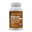 HerbsForever Bijasar (Indian Kino Tree, Malabar Kino) -Extra Strength (10: 1) Extract, Equiv.to 4800mg Bark Powder Per Serving- Lever Support & Detox Blood Sugar & Renhed Year 124; 10% Tannins Year 124; 60 Veg Kapsler Depoted 124; 800mg
