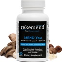 Lions Mane Supplement med Cordyceps, Chaga & Reishi Mushroom Ekstrakter - 60 kapsler