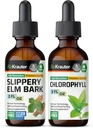 BIO KRAUTER Slippery Elm Tinktur 2 Fl. Oz. & Chlorophyll Tinktur 2 Fl. Oz.