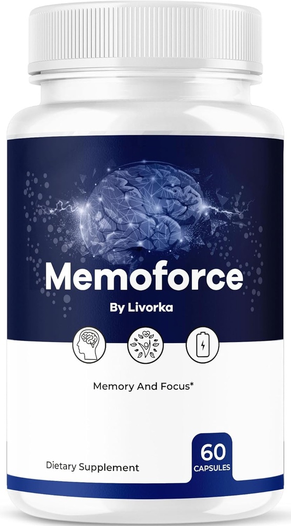 Memoforce Brain Supplement - officielle Memoforce Premium Formula Pills, Advanced Support Memo Force Brain Supplement for Wellness & Samlet sundhed, Memoforce Anmeldelser, 60 kapsler til 1 måned
