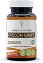 Secrets of the Tribe Oregon Grape USDA Organic Capsules against 124; Certified Organic Vegetarian Capsules, Herbal Dietary Supplementet 124; Mahonia aquifolium Tørret rod (60 Greve)