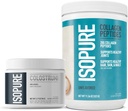Bundle of Isopure Bovine Colostrum supplement pulver, forsigtigt forarbejdet, 90 Servere + Isopure Collagen Peptider pulver, 14 Servere, Unflavored, med C-vitamin, med Biotin