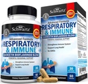 Respiratoriske & immun Lung Support med Quercetin, D-vitamin & Cordyceps, Hjælper Soothe Respiratory Tims Mens løsnende Mucus, Lung Health Vitaminer for kvinder & mænd, 60 kapsler