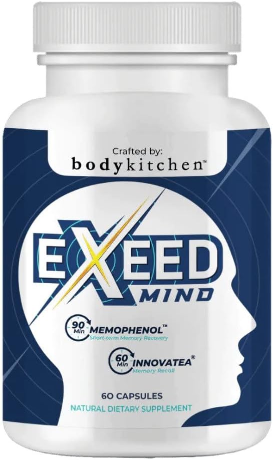 Kropskøkken EXEED Mind udformet Understøtter Mental Klarhed, Kognitiv funktion, med Memophenol, Lutemax 20 / 20, InnovaTea, Veggie Caps, 60 Greve