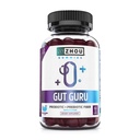 Zhou Gut Guru - Gut Health Gummies for mænd og kvinder, Prebiotic and Probiotic Fiber Supplement for fordøjelse og Gut Health - 60 Vegansk Gummies