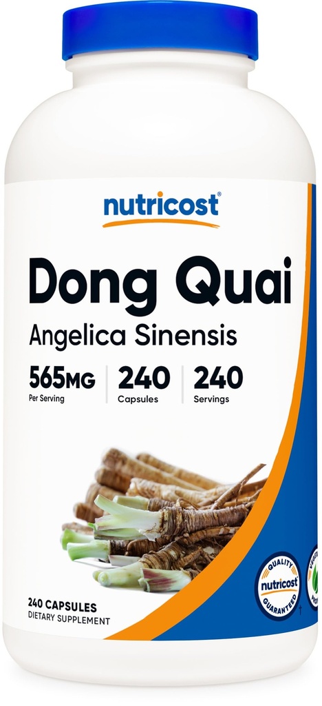 Nutricost Dong Quai 565mg, 240 Kapsler (Angelica Sinensis) - Vegetariske Caps, Non- GMO, Gluten Free