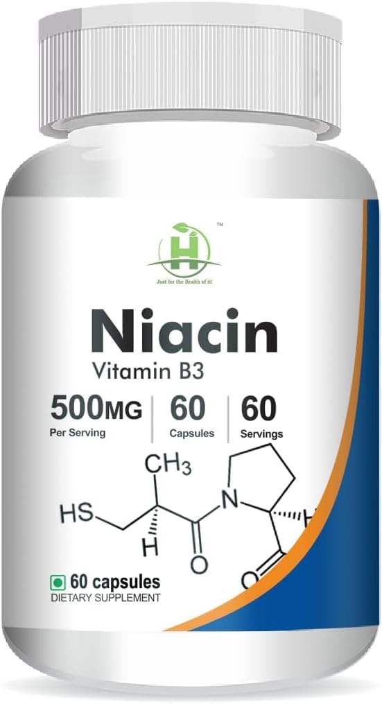 Generisk Niacin (Vitamin B3) 500 mg Energiniveauer