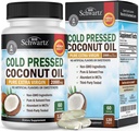 Kokosolie kapsler 2000mg - Økologisk Pure Extra Virgin Uraffineret kold presset MCT Rich & Non- GMO for sunde hudens negle hårvækst støtte Bloating Anti Aging fordøjelse - 120ct (2 måneder Tilgang)
