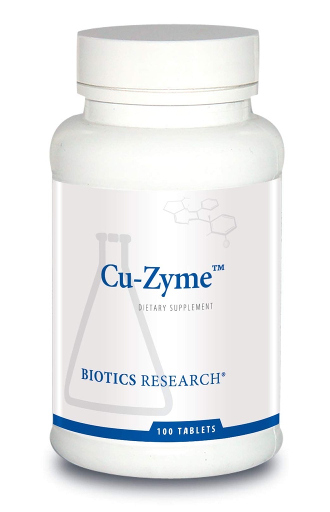 Bioetik Forskning Cu- Zyme Essential Mineral Supplement, Energi Metabolisme, Iron Absorption, Sunde knogler, Immunfunktion 100 tabletter