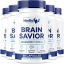 (5 Pack) Mindful Wellness Advanced Brain Savior Kapsler, Officiel Mindful Wellness Supplement piller, Mindful Wellness Support Kapsler Premium Formel - Alle naturlige piller, 300 Kapsler til 5 Måneder