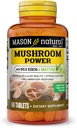 MASON NATURAL Mushroom Power with 95% EGCG and Matcha, Plant-Based Formula with Shiitake, Maitake, Reishi, 60 Tablets