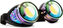 GloFX Polychrome Wormhole Kalejdoskop Goggles - Festival Rave Cosplay Cosplay Prisme EDM 3D Welding Gotiske Goggles