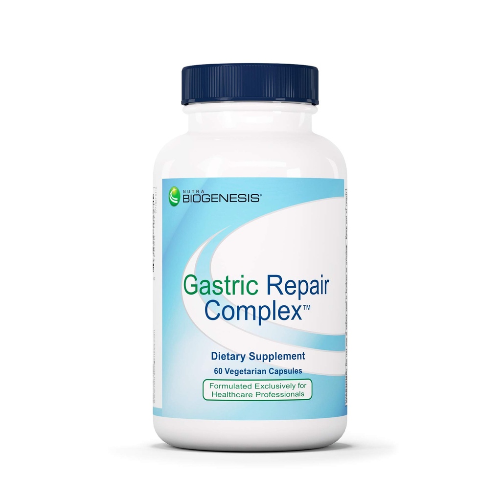 Nutra Biogenesis Gastric Support Complex - DGL Licorice Supplement, Deglycyrrhizated Licorice Root Extract til maksimal absorption, fordøjelsesstøtte med Mastic Gum, Aloe & Bismuth - 60 kapsler