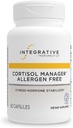 Integrative Therapeutics Cortisol Manager Allergen Free - Adrenal Health Support for Sund Stress Response * - Vegan, non-Dairy & Gluten- Free - 90 Kapsler (45 Servere)
