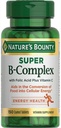 Naturens Bounty Super B- kompleks med folinsyre Plus C-vitamin, 300 tabletter (2 x 150 Count Flasker)