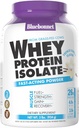 BlueBonnet Nutrition Whey Protein Isolate Powder from Grass Fed Cower, 26g Protein, Ingen Sukker Tilføjet, Gluten & Soy gratis, kosher Dairy, 2 Lbs, 28 Servering, Fransk Vanilla Flavor