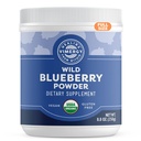 Vimergy Wild Blueberry Powder - Beskytter hjernens sundhed * - Understøtter hjerte-kar-funktion * - Økologisk, Vegan & Gluten- Free - Regelmæssig størrelse 250g