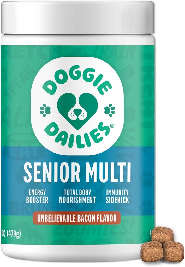 Doggie Dailies Senior Essentials Multivitamin til hunde bløde tyggegummi