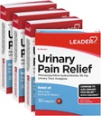 Leader- urinvejssmertelindring Maksimal styrke, hurtig lindring af UTI-smerte, brændende & akut, urinvejsinfektion Relief, Phenazopyridin Hydrochlorid 95 mg, 30 tabletter, 4 - Pack