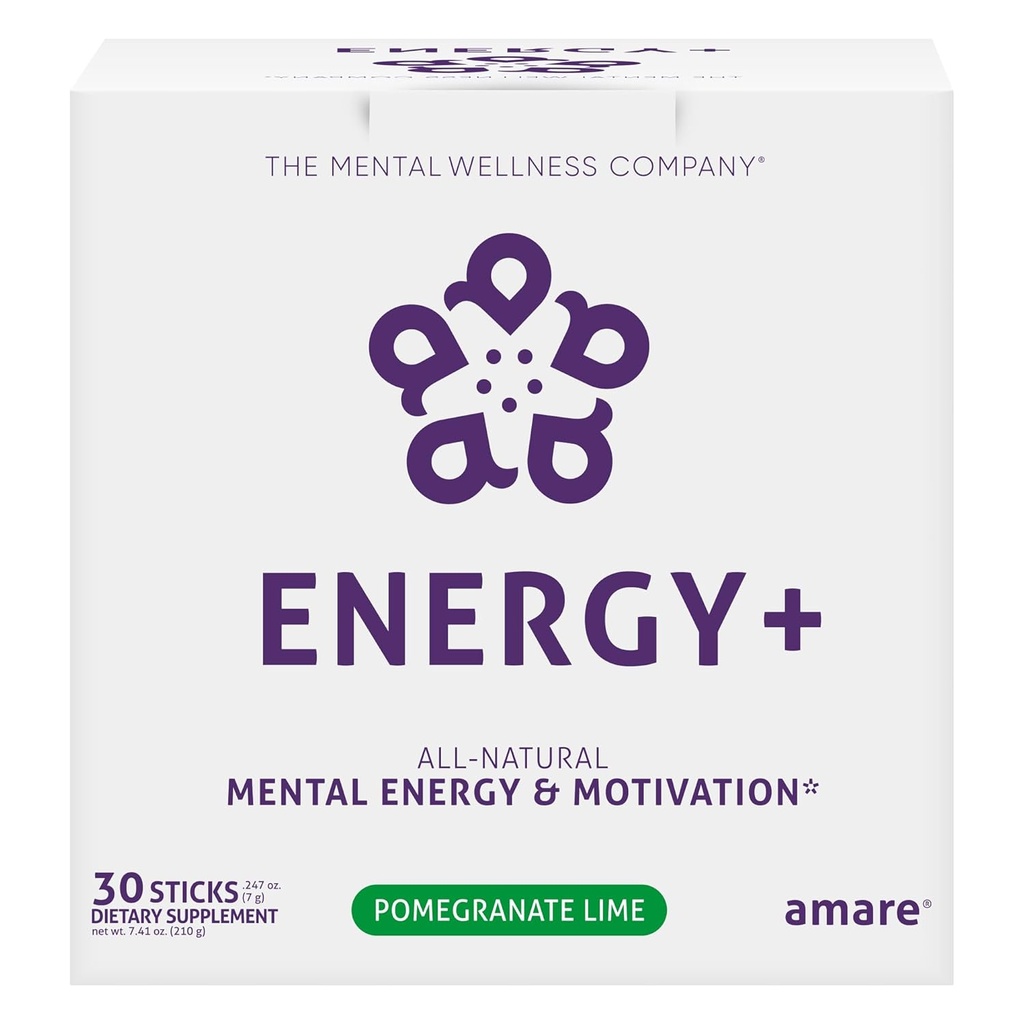 Energi + Plantbaseret Mental Energi & Motivation Drink, Pomegrate Lime, 30 Sticks