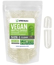 XPRS Nutra Størrelse 1 Tomme kapsler - 500 Count Clear Tomme Veganske kapsler - Vegetariske piller - DIY vegetabilsk kapsel Filling- Veggie Pill Caps til Do- It- Yourself Kosttilskud
