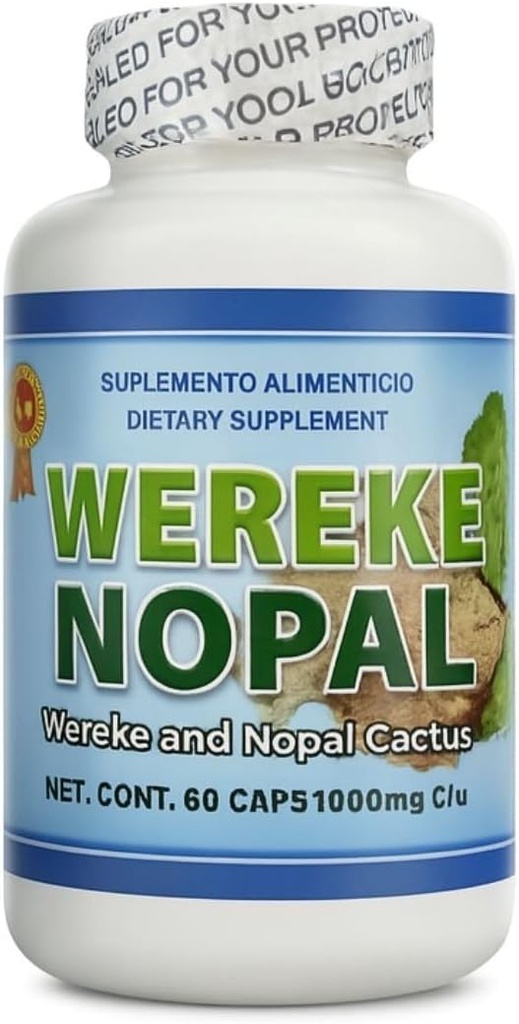 Wereke & Nopal Capsules – 60 Count (1000 mg Each) – Natural Herbal Supplement – Traditional Mexican Blend – Supports Overall Wellness & Balance – by Lo + Natural