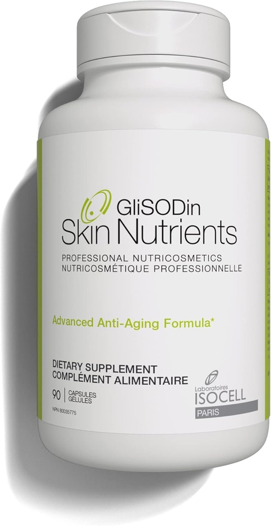 GliSODin Anti- Aging - Skin Kosttilskud baseret på GliSODin ® og fugtgivende ingredienser - Klinisk bevist at hjælpe med at opnå mere strålende hud og forbedre udseendet af Wrinkles - 90 kapsler