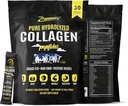 Zammex Premium Collagen Peptider Powder, 30 Sticks Travel Packets (Type I, III), Unflavored Collagen Protein Powder to Go, Hydrolyzed Collagen Peptid til hud hårsøm Fælles, 10g pr Servering